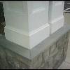 Repaired rot and replaced bluestone at column base